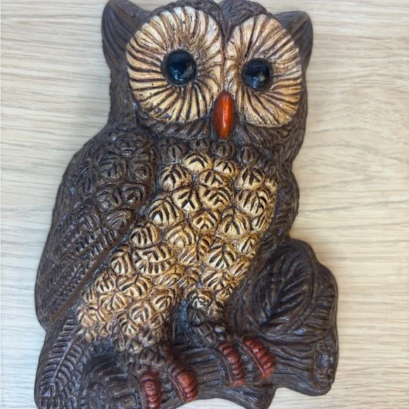 Vintage‎ Owl Wall Decor Set Rustic Woodland Accent - Picture 2 of 5